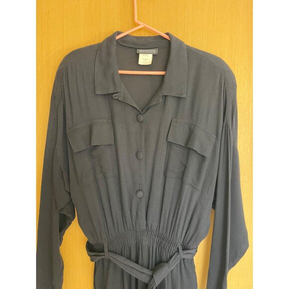 Carole Little Saint Tropez West Vintage Womens Jumpsuit Size 10 Black Crepe - Picture 6 of 15